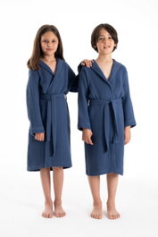 Mijölnir Albornoz para niños Muslin - Azul marino - Talla 5/6